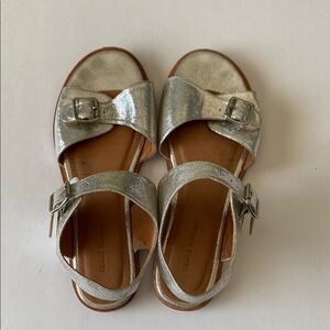 Ariana Bohling Yara silver women’s Sandals Sz 41 VGUC
